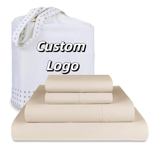 Haut freundlich OEKO OCS Home Solid Color 2 Kissen bezug Flach betttuch und Spann betttuch 4 Stück Weiches Bettwäsche set aus Bio-Baumwolle