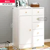 [Six tiroirs par porte] Blanc chaud 60*34*90 cm - Q10