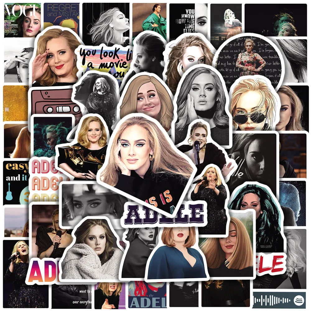 Singer Adele Reusable Sticker Paper Bottle Laptop Decorative Hot Sale 2022 Doja Cat 50PCS Sexy Stickers
