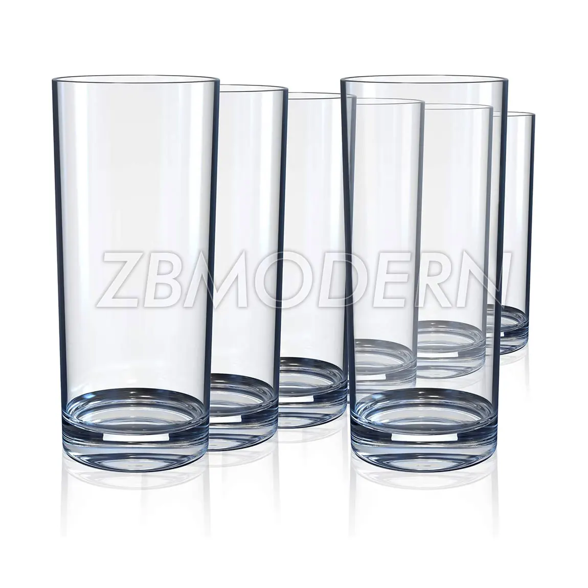 Clear Heavy Base Highball Glasses Tall Bar Glass - Drinking