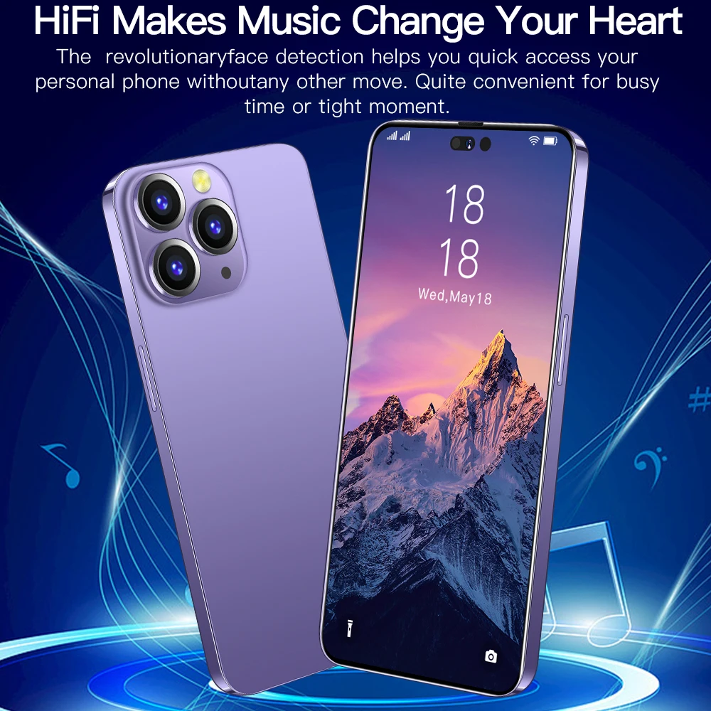 Android 5g Network Goophone I 14 Pro Mobile Phone Cellphone Wholesale