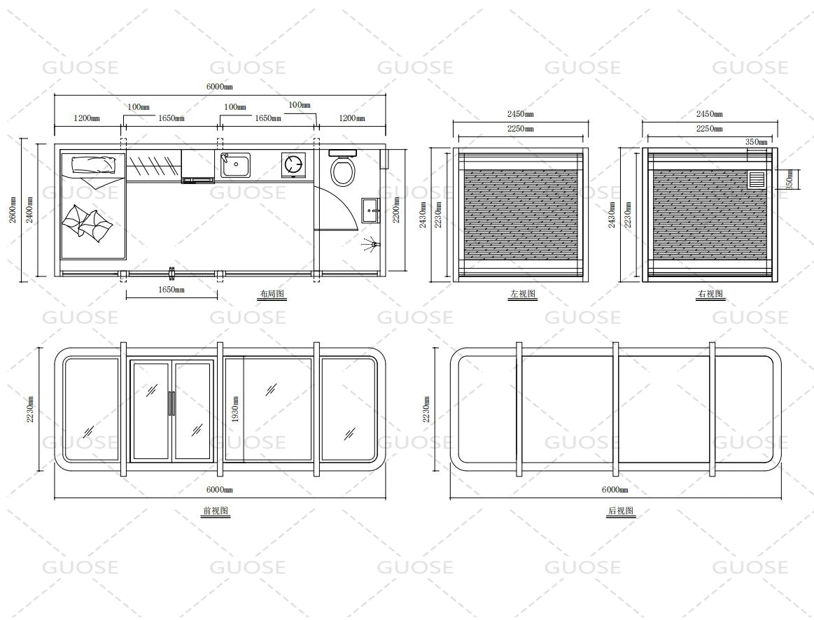 Outdoor Prefab House Living Working Cabin Customized Modular Design ...