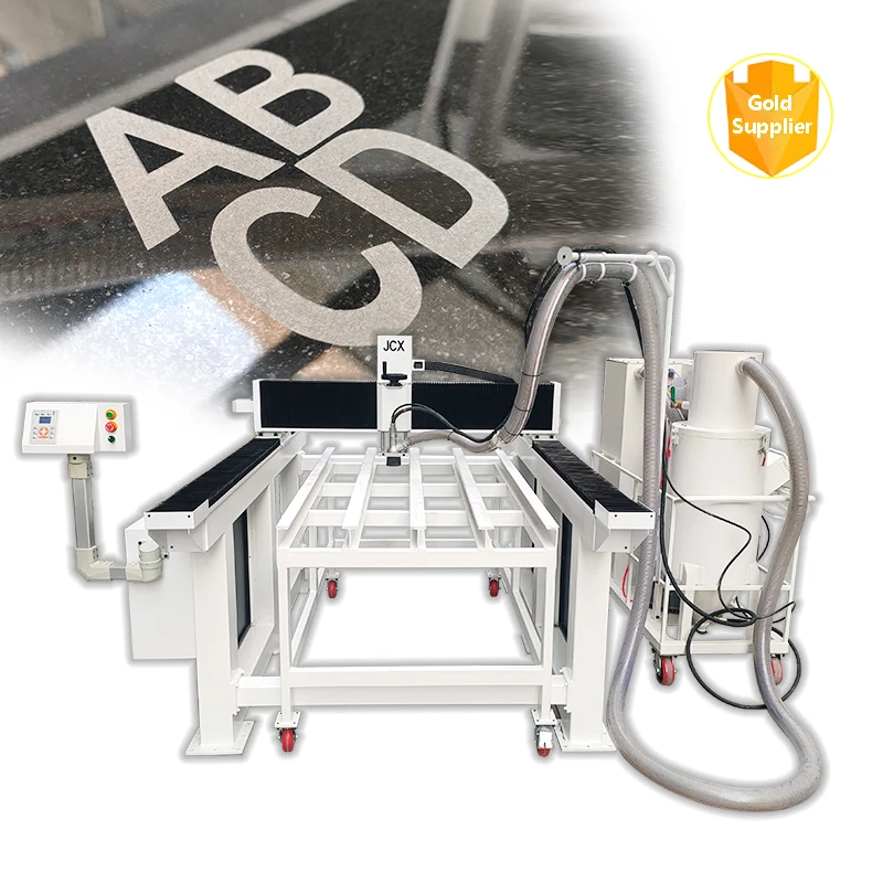 JCXstone CNC Sandblasting Machine for Letters Photos and Portraits on Stone Tombstones