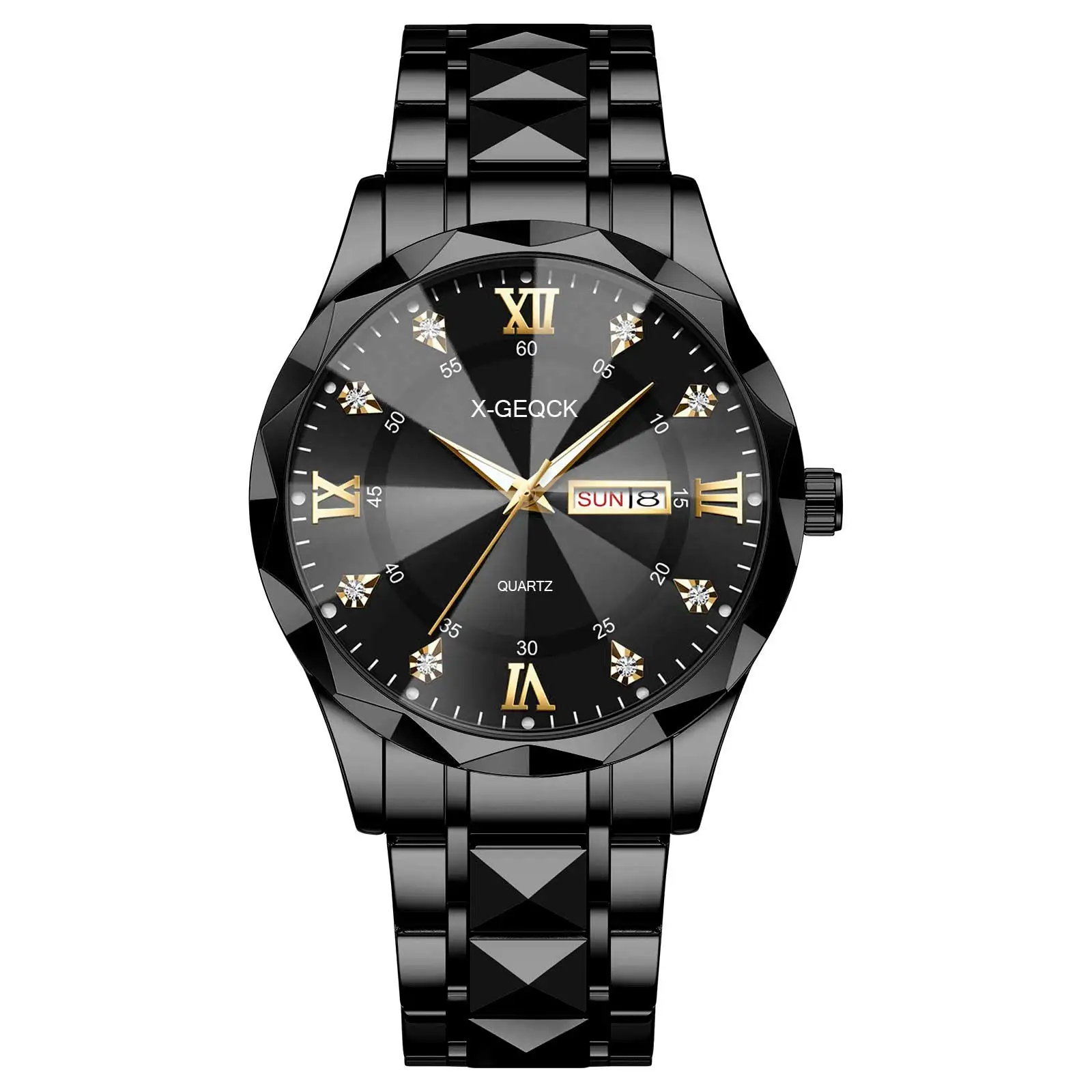 Men's Quartz Watch with Stainless Steel Band