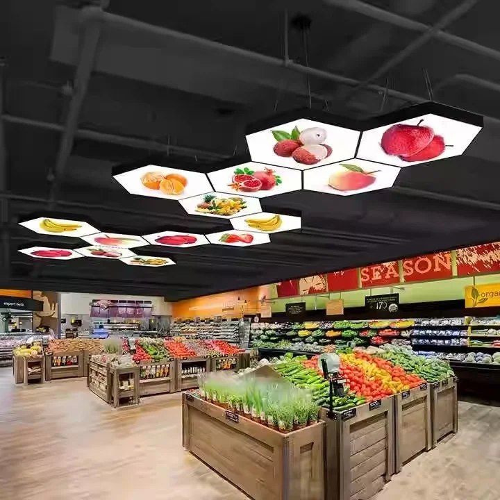 LED-Beleuchtungslampe für Supermärkte und Einkaufszentren für Obstläden – extrem helle Kronleuchter für Kindergärten mit individuellem LOGO-Muster