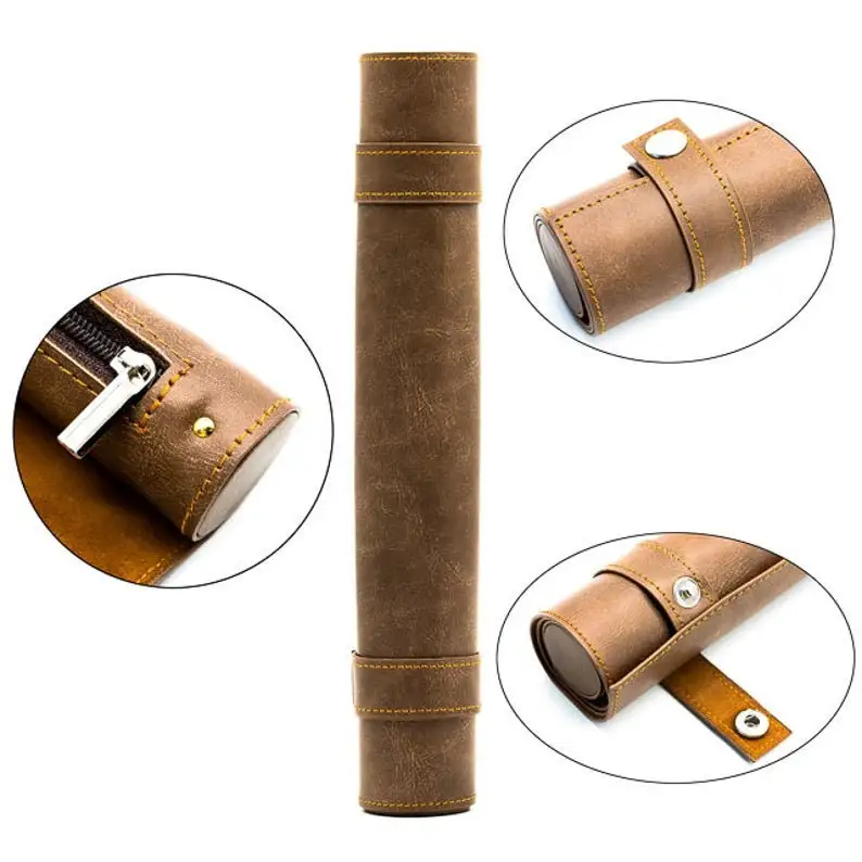 Custom Rolling Dice Board Game Mat Pu Leather Dice Holder Scroll Dice Tray for DND Games