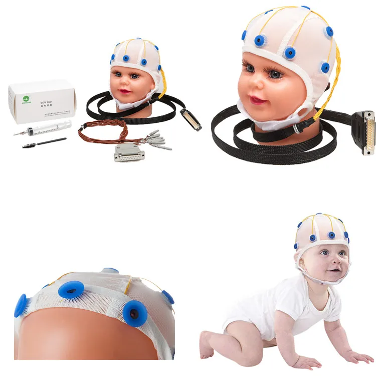 Greentek Soft Neonates Pediatrics Stretchy EEG Machine Recording Electrode Headset for Premature Infants