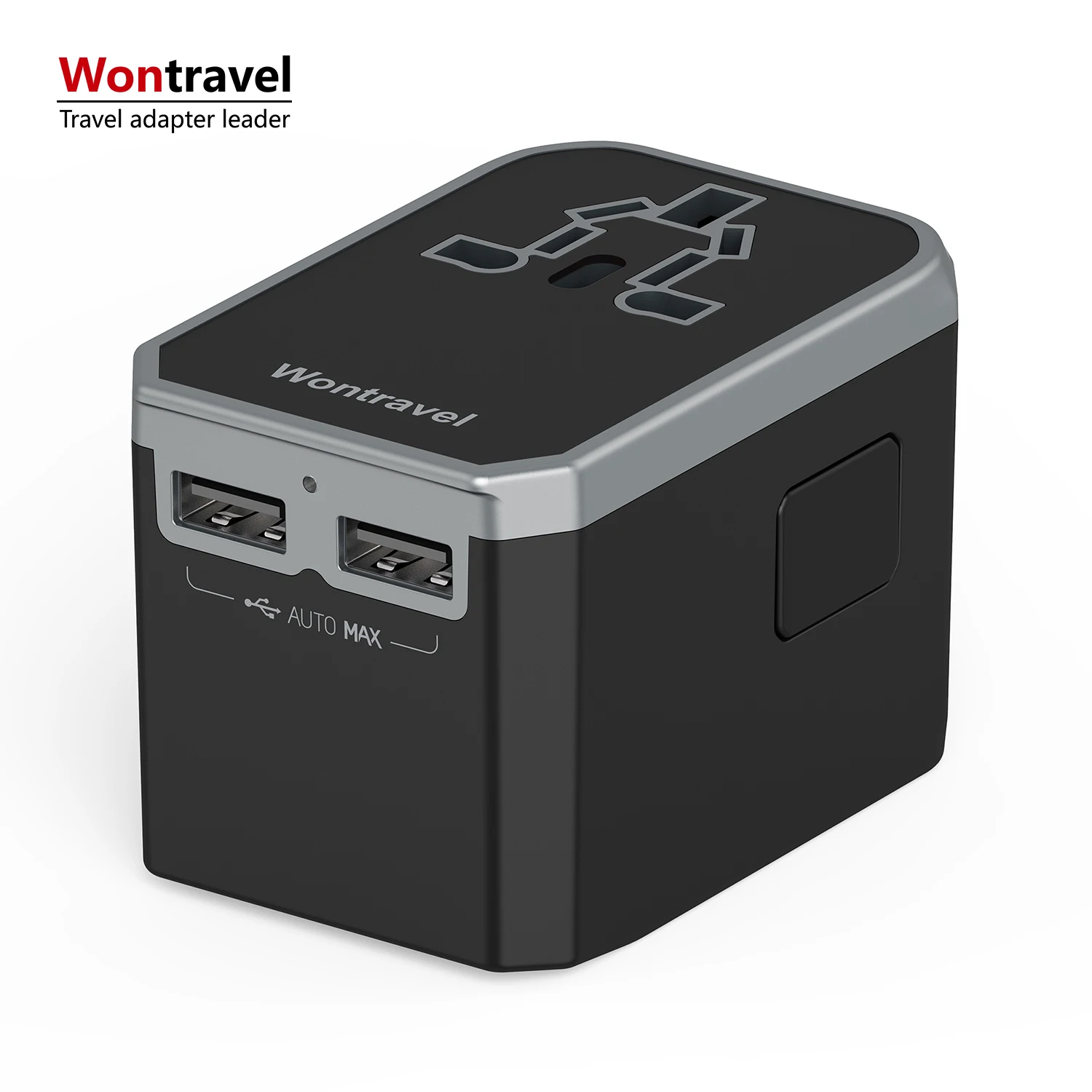 New Design Logo Printing Worldwide Universal Travel Adaptor Plug PD Charger USB Travel Adapter