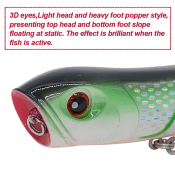 CHEERY Free Fishing Tackle Samples Top Water Jumping Surface Lure Big Mouth Pop Bass Artificial Lures – Lure – view 5