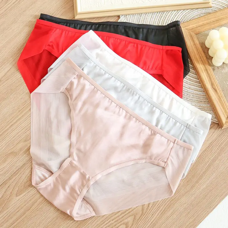 Tang Women Silk Briefs Underwear Breathable Woman Silk Panties - Buy ...