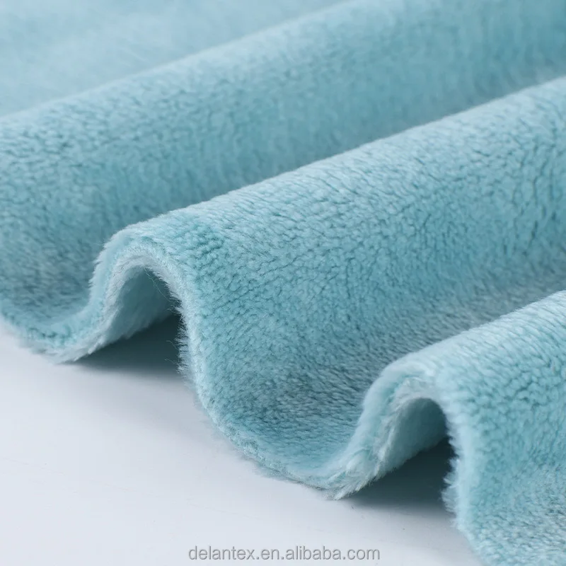 Delantex 100 Polyester 250GSM Heavy Wholesale Flannel Liso Felpa Fleece Fabric for Pajamas