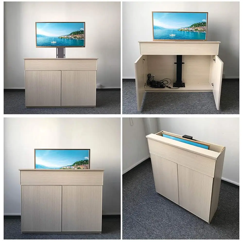 Motorized Remote Controlled Electric Dropdown Tv Lift Mechanism for Bed Desk