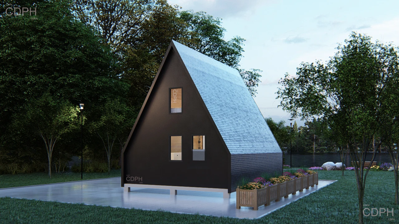 CDPH Triangle Shape Structure Small Cabin /Tiny House/ Triangle House a Frame House Kit for Living