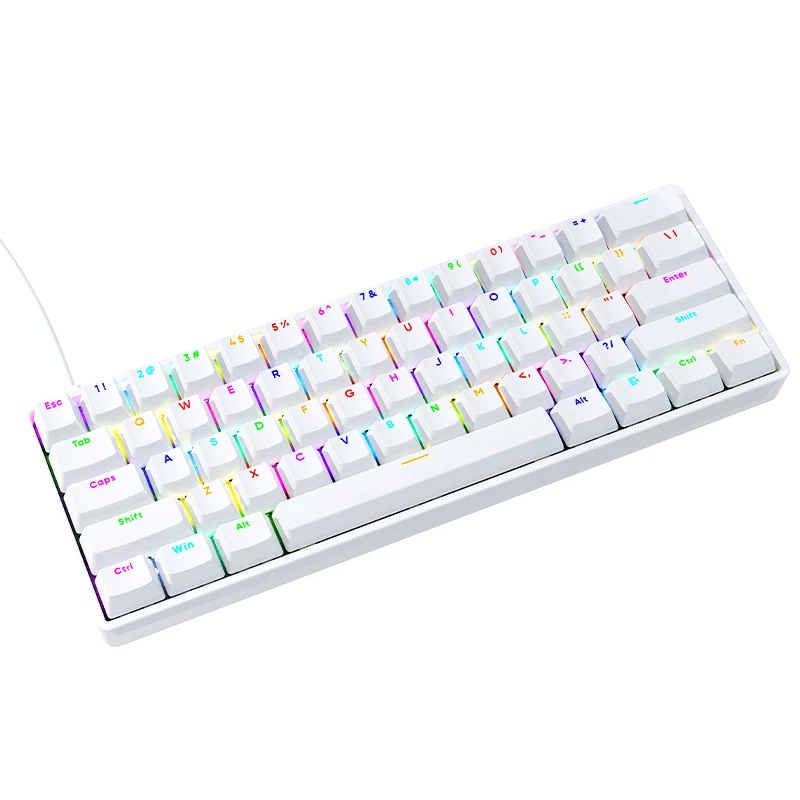 Teclado Gamer Mecânico 60% Tri-Mode (Bluetooth, 2.4G e USB-C) RGB