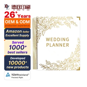 2026-2026 Wholesale Custom Gold Foil Organizer Dairy Journal Notebooks Spiral Hardcover Book