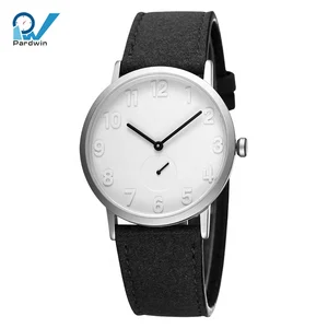 Design Quartz Movement 316L Stainless Steel Leather Band Simple Fashion Custom Logo Watch