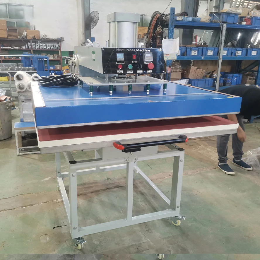 Large Format Pneumatic Single Station Heat Press Transfer Machine 100X120 80X100 60X80 50x70 38X38cm T-shirt Garment New supplier
