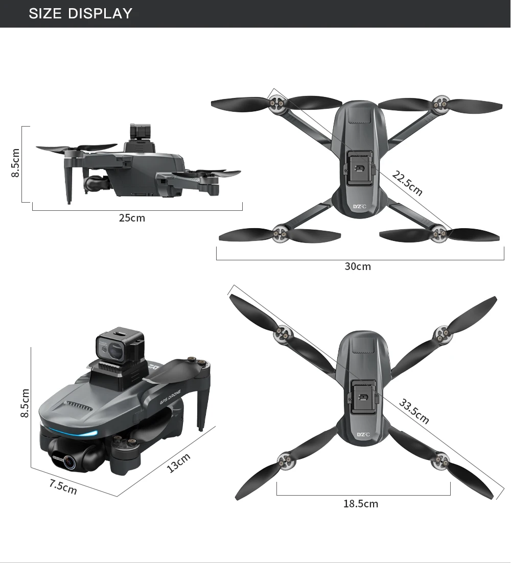 Lyzrc L200 Pro Max Drone Gps Drone 4k Profesional 2-axis Gimbal Dual 