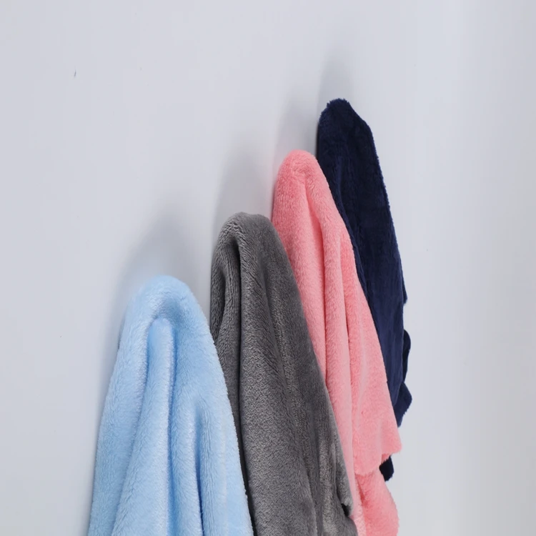 100% Colored coral fleece fabric towel coral fleece fabric towel blanket fabric coral fleece