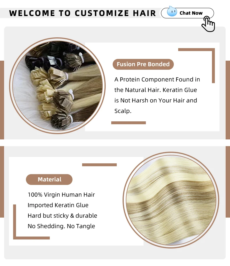 Wholesale F Ktip Hair Extensions Cabello Humano Natural Double Drawn ...