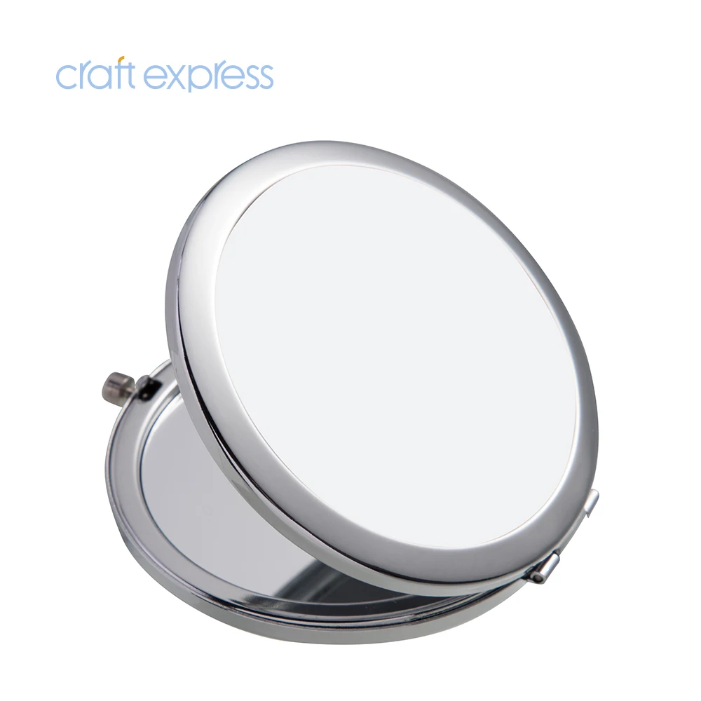 工艺快递定制d7cm光泽升华空白便携式圆形折叠镜子个性化礼品 - buy