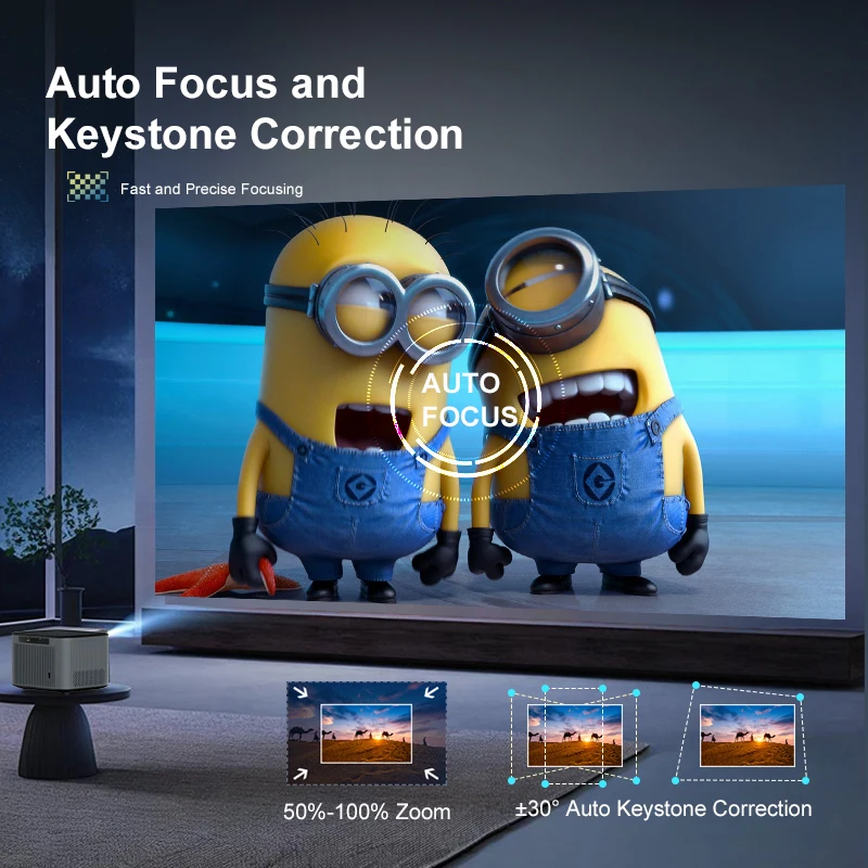 4K Smart Android Mobile Phone Connection LCD Video Portatil Proyector Full HD 1080P LED Home Theater WiFi Mini Projector 4K