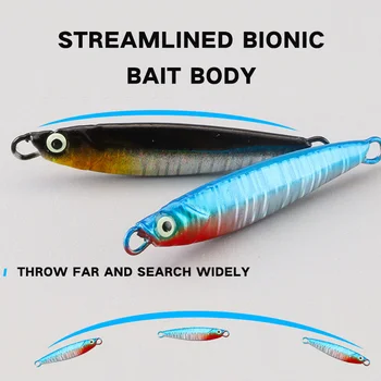 1.6g 3g 5color Micro-objects Mini Metal Bait Floating Stream Bait Horse Mouth Fish White Stripes Metal Jig Fishing Lure – Metal Jig – view 3