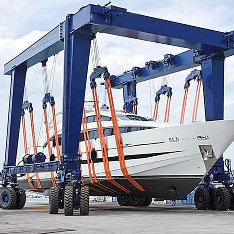 Вертикальный подъемник для яхт ВНТ 200. Marine Travelift. Портовый кран Travel Lift. Gantry Crane 600-800 t.