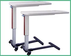 Jed Hebei Hengshui Manufacturer's Hospital Medical Furniture Movable ABS White Dining Table 4 Silent Wheels Brake Patient