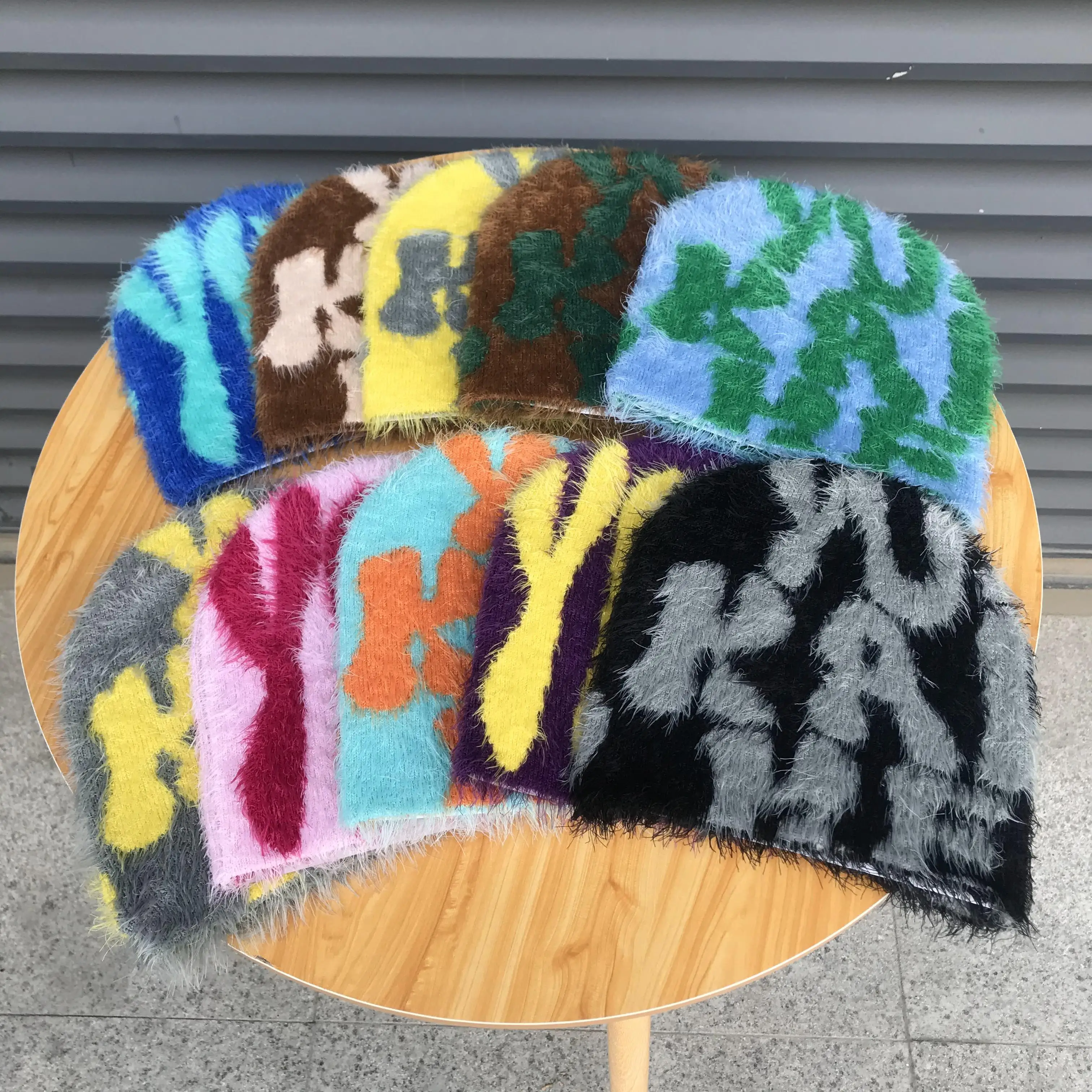 Hot Selling Unisex Mohair Beanie Hat Custom Logo Winter