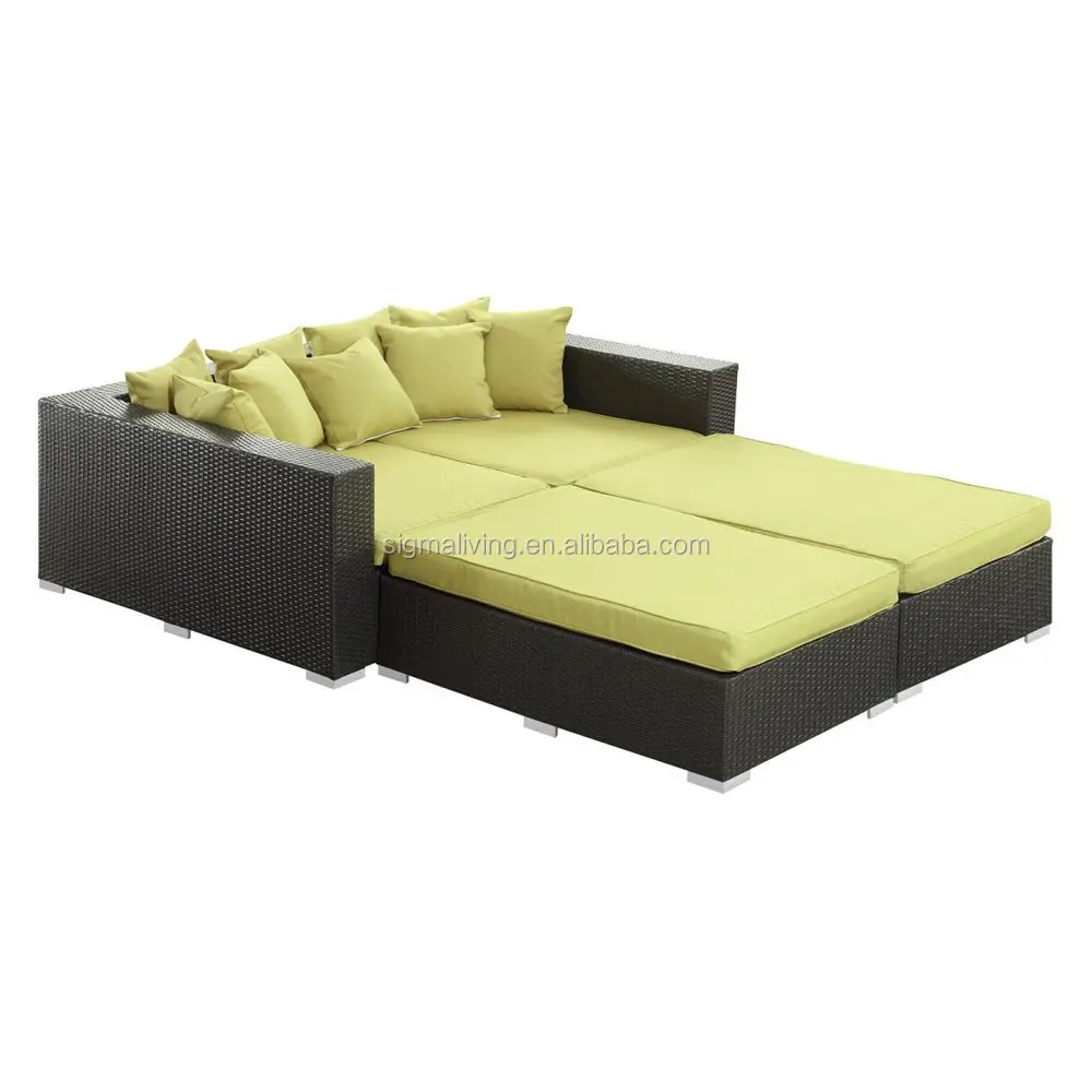 Hot sale Widely Used Modern Poolside double rattan outdoor daybed