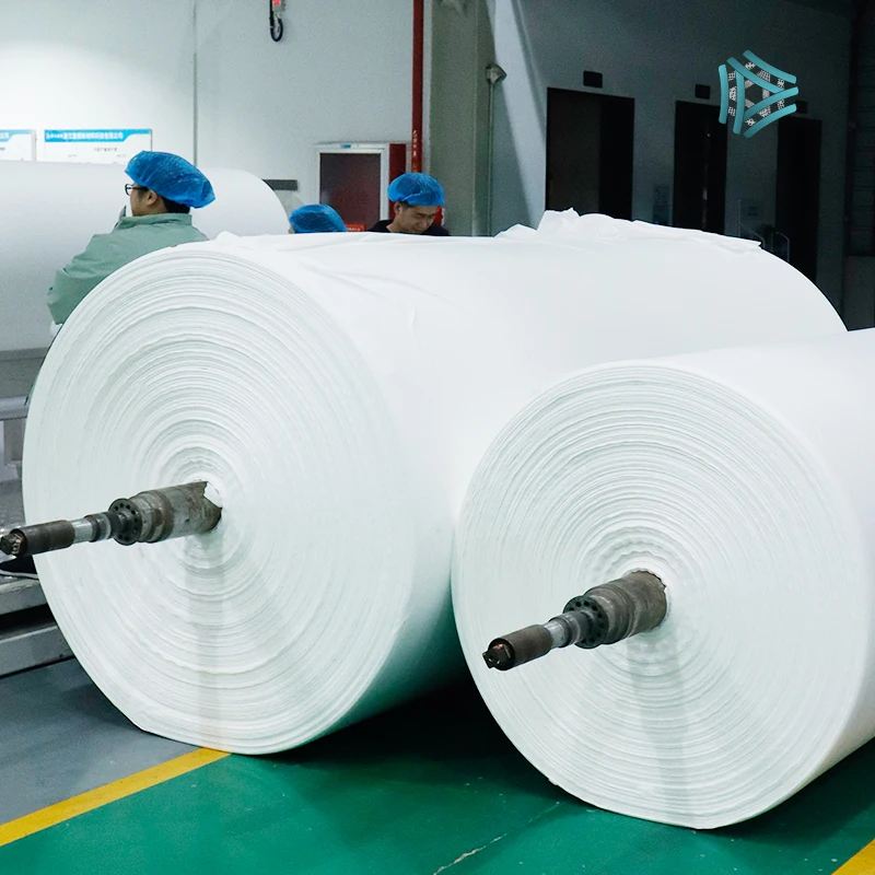 Free Sample Manufacturer Viscose Polyester baby wet Tissue Wipes Raw Material Spunlace Non-woven Fabric full Cross nonwoven roll