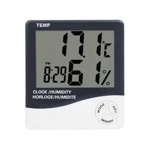 Classical Durable Household Digital Thermometer Temperature and Humidity Electronic Thermometers Thermo-hygrometer Snooze Clock