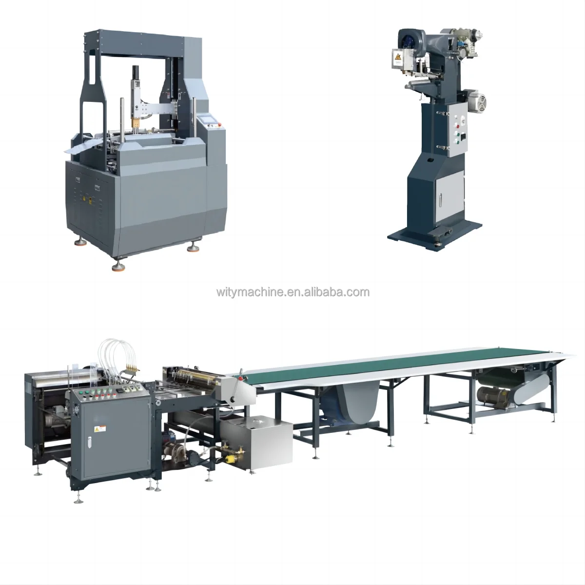 Rigid Box Making Machine with Corner Pasting + Surface Paper Gluing + Box Wrapping