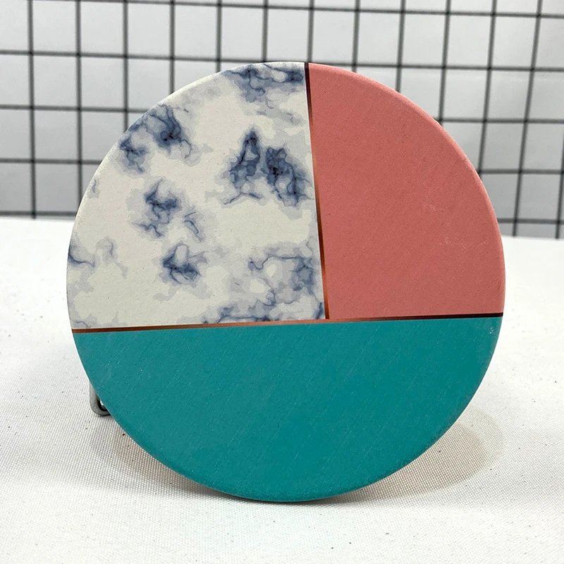 Free Sample Custom Printed Ceramic Coasters Low MOQ 100Pcs Factory Manufacturing Thickness 5mm