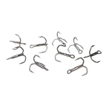 4X Reinforced Heavy Duty Treble Hook, Triangle Sharp Barbed Treble Anchor Hook, Multi Sizes 50 Pcs Pack Fishing Hooks – Hooks – view 4
