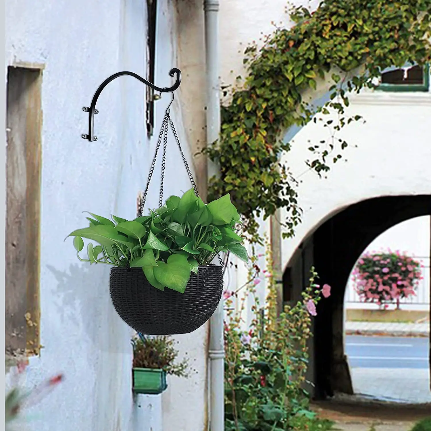 Factory direct thick steel wall hanging pot hook flower frame garden balcony hanging basket frame pot hanging hook supplier