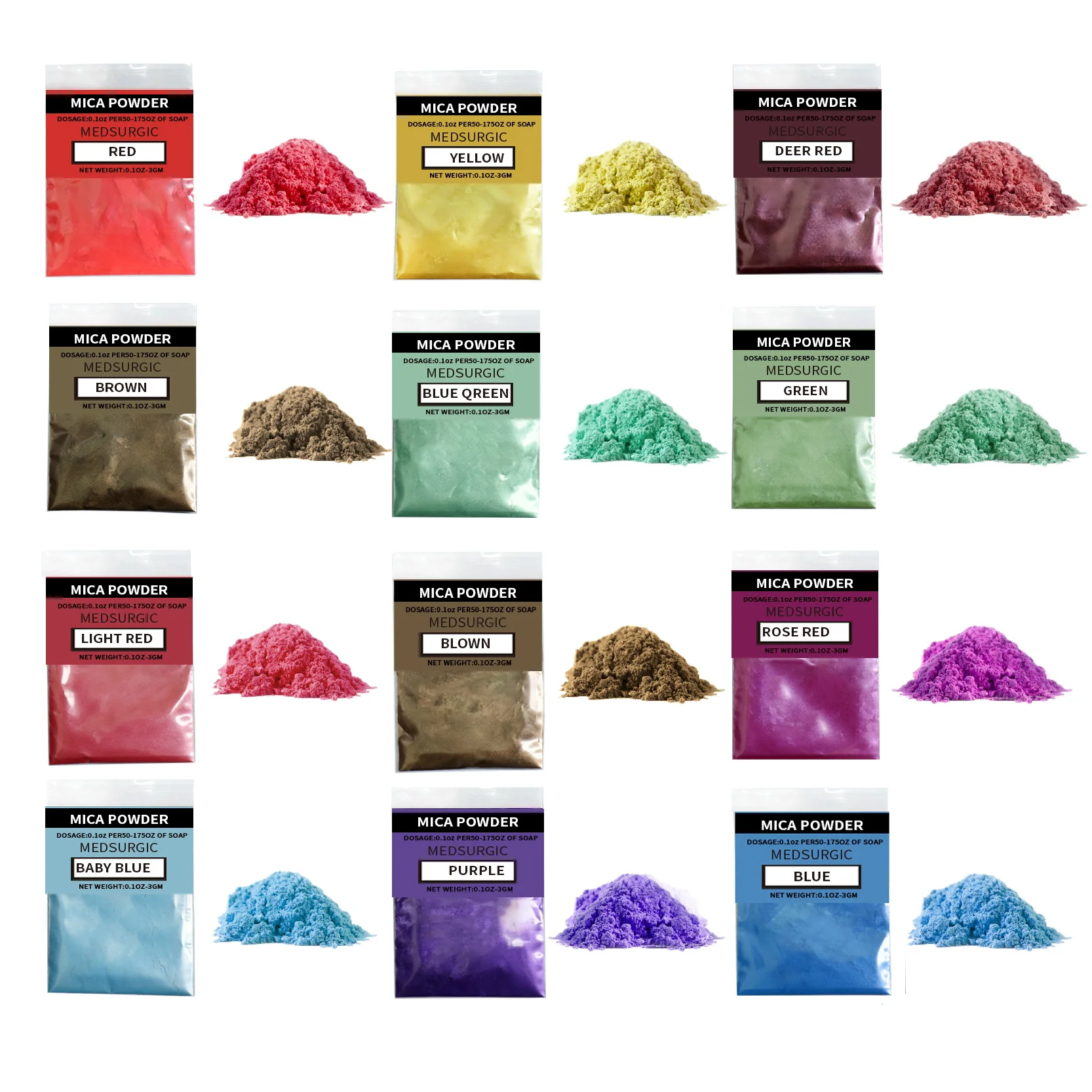 Wholesale Mica Powder Set Candle Epoxy Resin 25 Colors Mica Pigment