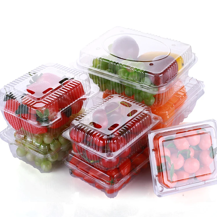 SINOPLAST Full Automatic 4 Stations Plastic Thermoforming Machine Fruit Vegetable Box Tray Making Machine
