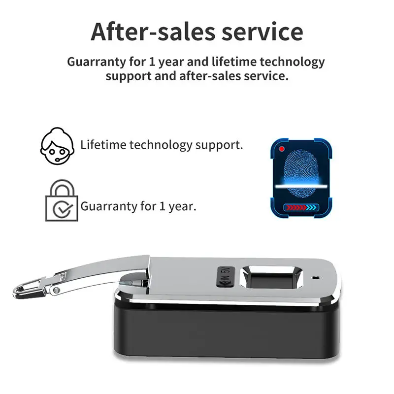 Small Electronic Intelligent Wallet Handbag Clutch Smart Zipper Anti Theft Metal  Biometric Fingerprint Briefcase Lock