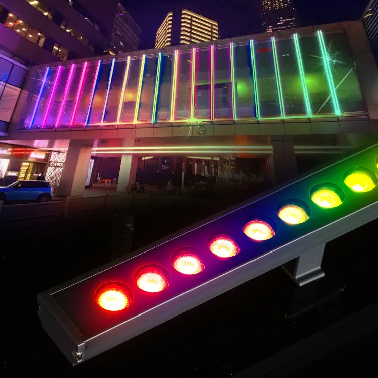 Fabriksengroslag IP65 PVC LED-väggwasherljus, enskilt/färgrikt hotellutomhusbelysning för fasader, landskapsbelysning, 18 W–72 W, hotell och park