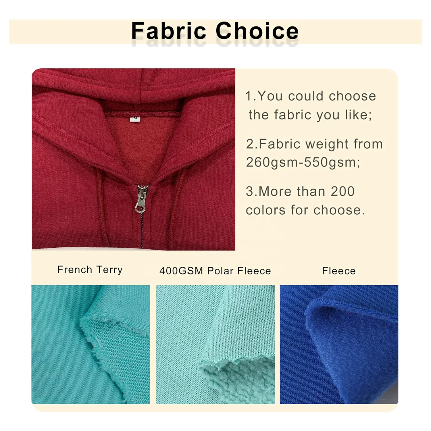 JL125D All Over Print Hoodie Cotton Zip up Hoodie Zipper Heavyweight Fleece Hoodie Men