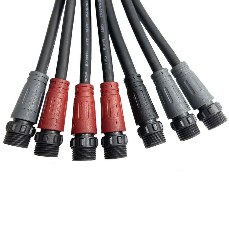 LED IP65 Connector M16 Waterproof T Type 3 Way 4Pin Power Cable