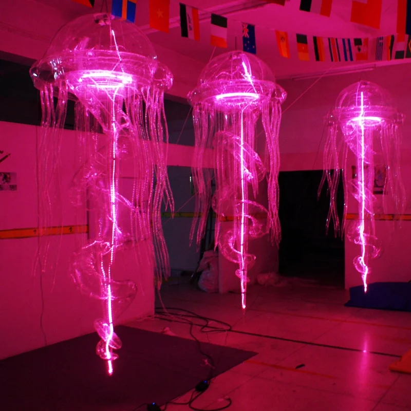 人工クラゲ水槽 天井吊り下げ式 LED インフレータブルクラゲ装飾