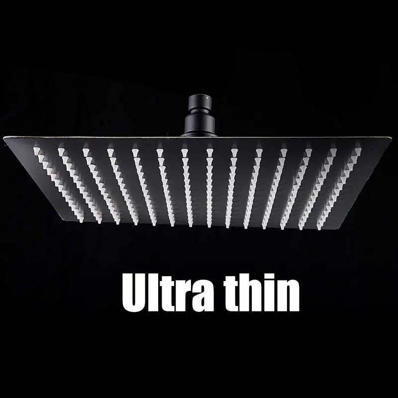 Newly Matt Black Bathroom Shower Faucet Set 8"/10"/12"/16" Shower Head