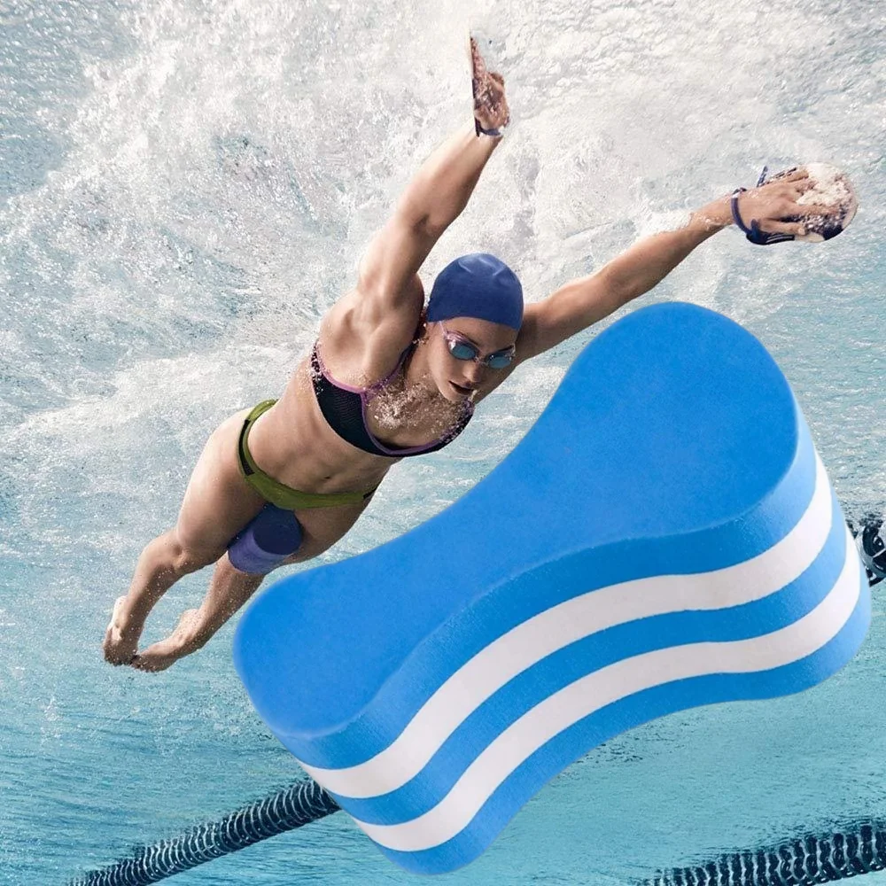 Pull Buoy Per Nuoto EVA 5 Strati - Galleggiante Per Allenamento Braccia, 23.5x13x8.5 Cm - Blu - Foto 8