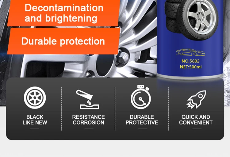 Ecofriendly Cleaning Foam Car Care Long Lasting Tire Shine Protection