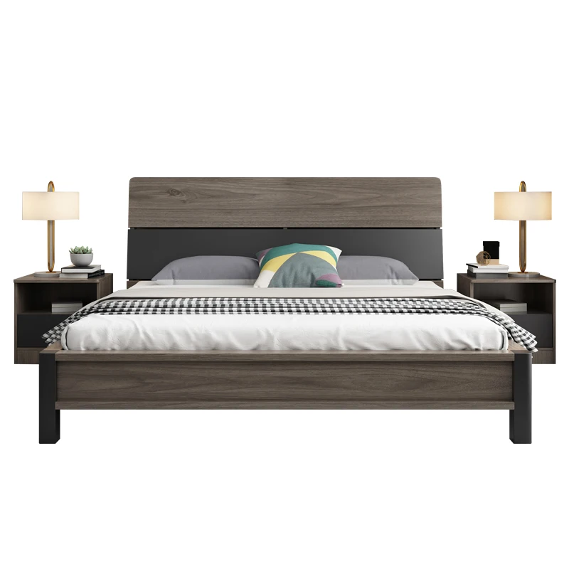 Modern Design Bedroom Furniture Set King Size Wooden Beds Frame With
