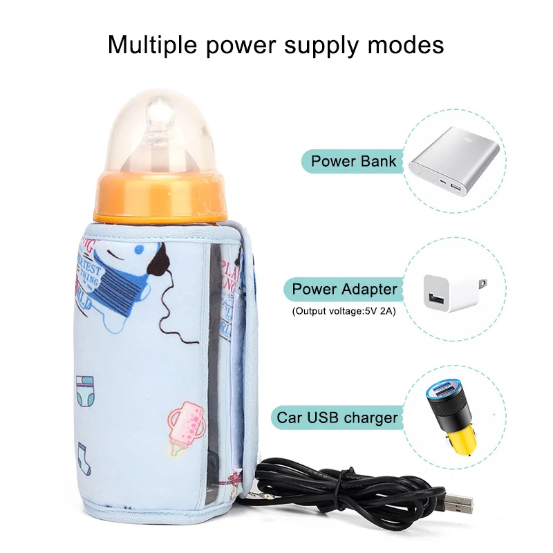 Factory Oem Custom Portable USB Baby Bottle Warmer Thermostat Heated Travel Babies Warmer Feeding Bottle Milk Warmer