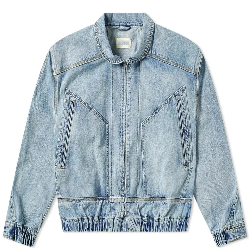 mens denim fringe jacket